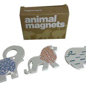 Tupperware Animal Magnets Elephant, Bear, and Lion Set of 3 VINTAGE 1993
